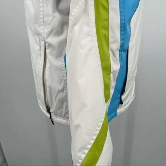 Spyder Womans sky hooded jacket kids boys girls size 20 white and blue - Picture 5 of 16